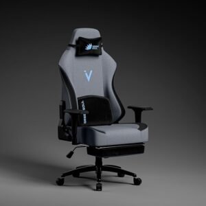 Green Soul Vision Pro Multi-Functional Ergonomic Gaming Chair, with Premium Fabric, 4D Armrests, Integrated Footrest, Sturdy Metal Base & 180° Back Recline (Slate) Installation Provided